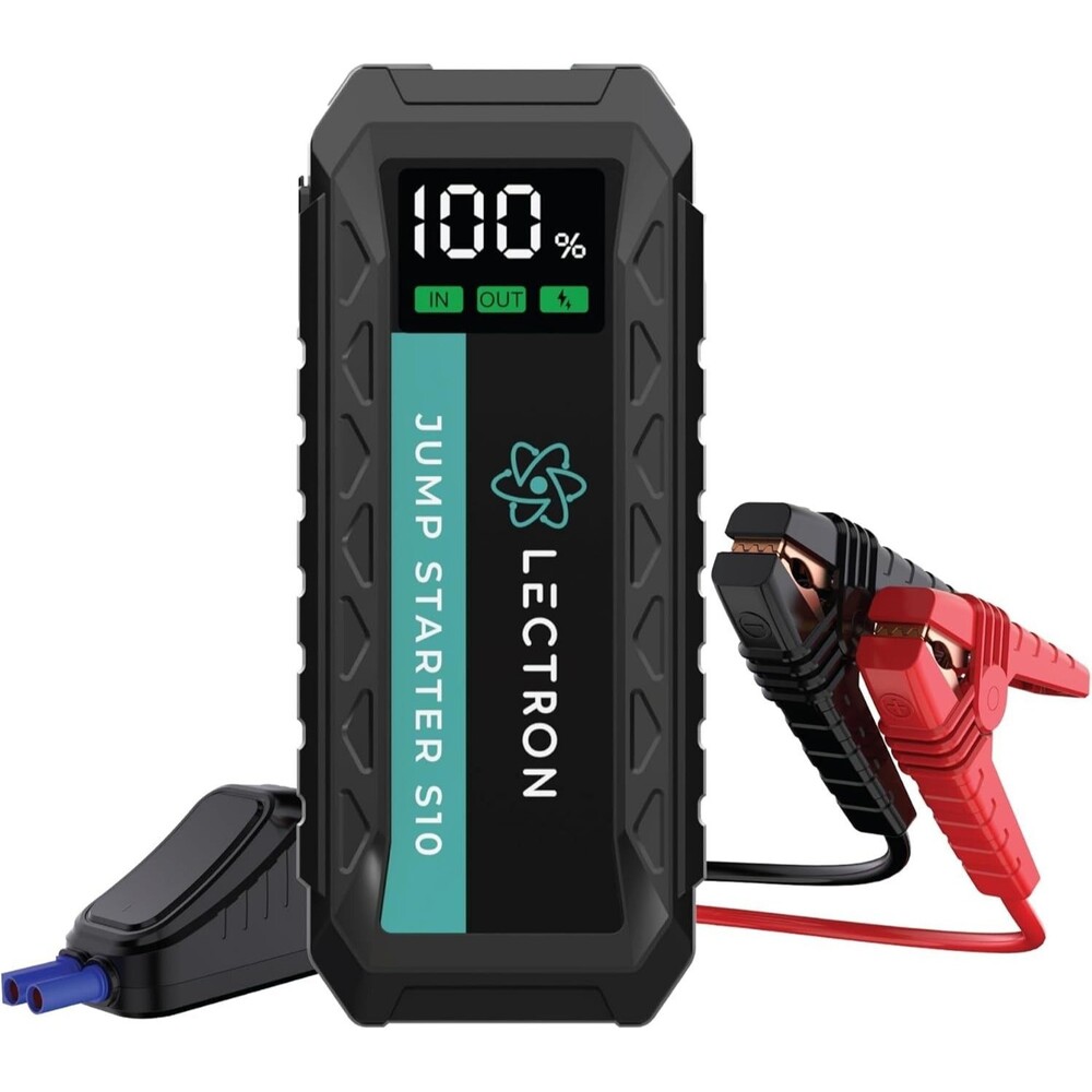 Lectron 4000A Car Battery Jump Starter S10 with 60W USB-C PD Fast Charging with